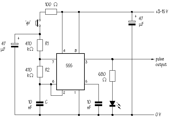 diminishing frequency astable